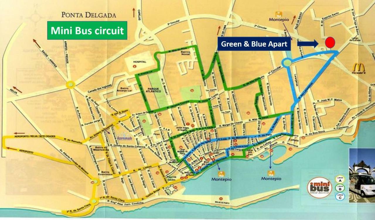 Ponta Delgada Green & Blue 3 Bedrooms מראה חיצוני תמונה