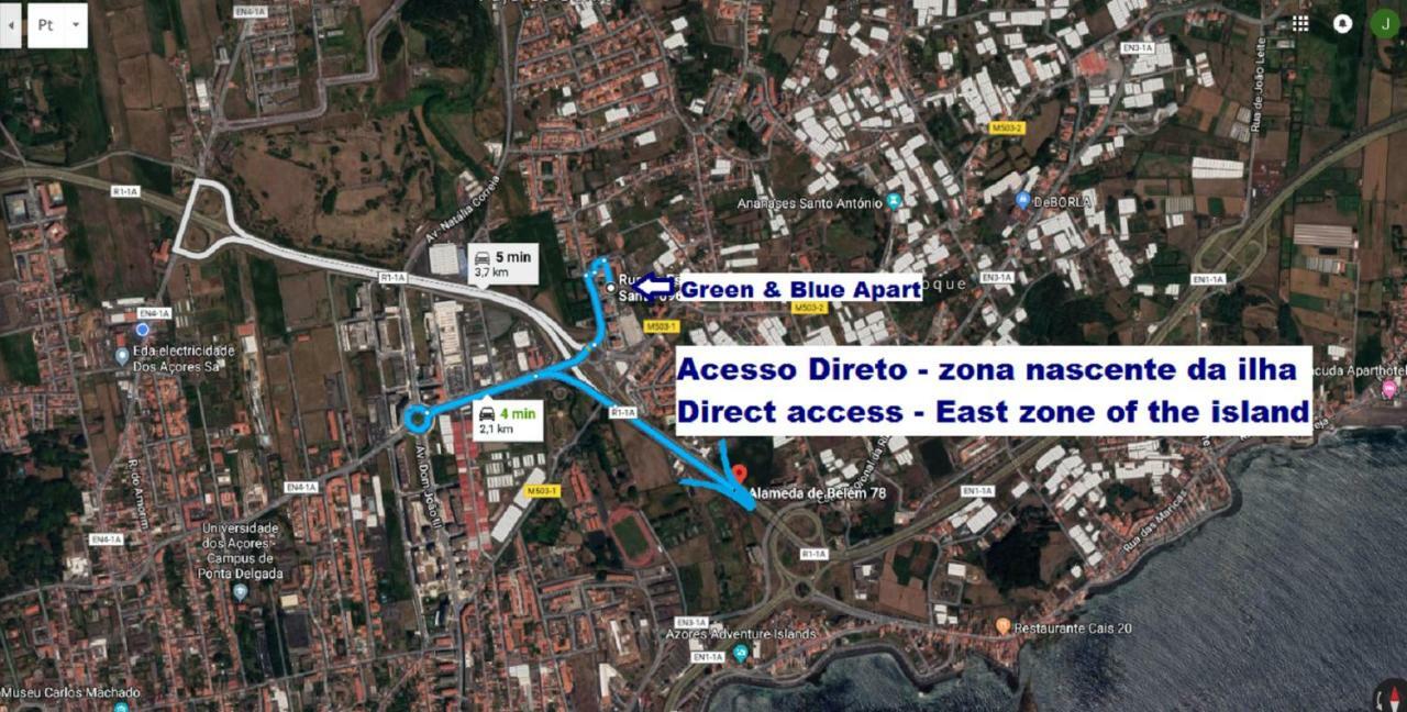 Ponta Delgada Green & Blue 3 Bedrooms מראה חיצוני תמונה